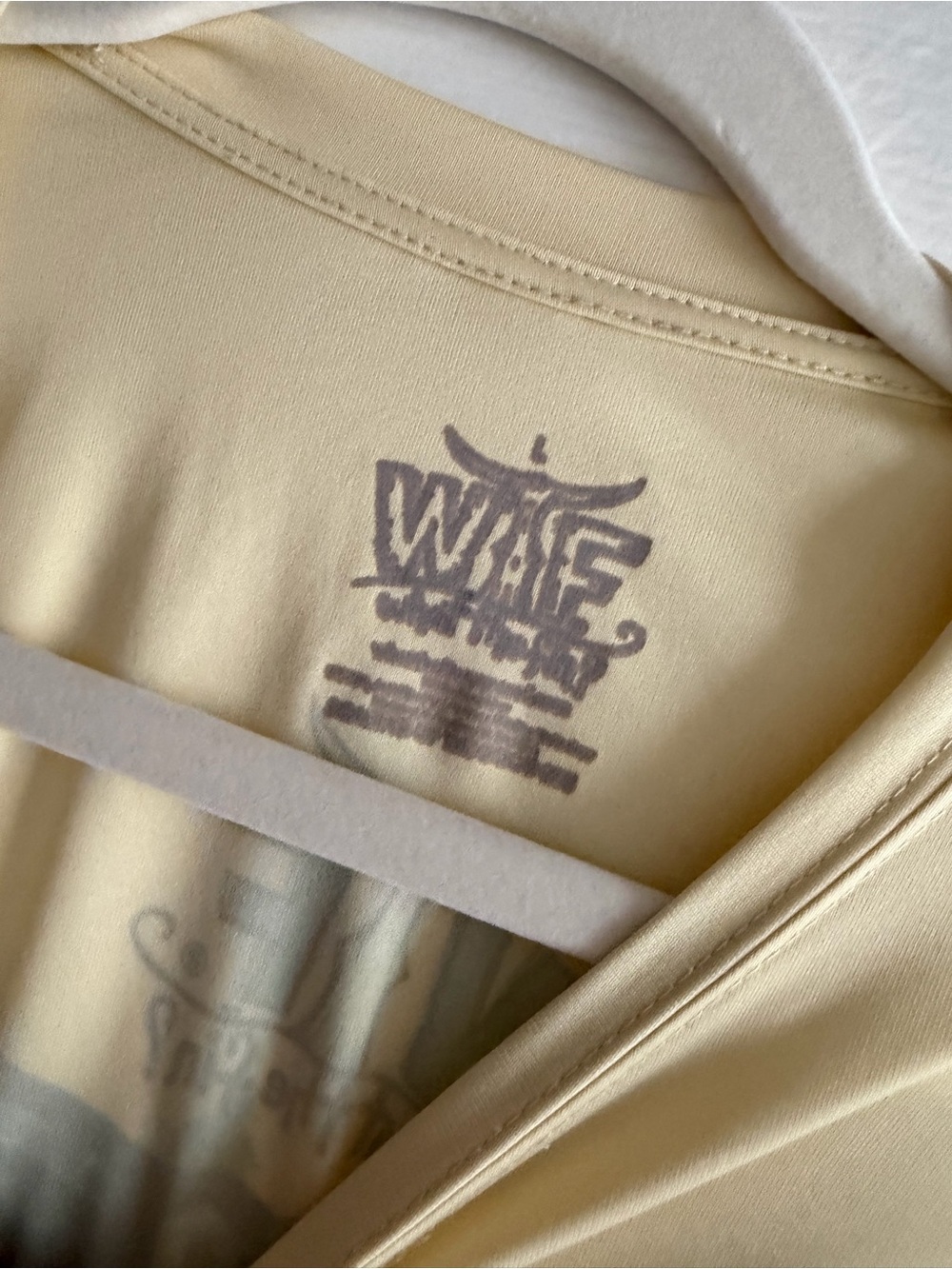 What The Fin? Long Sleeve performance Tee in Yellow - Picture 5 of 6